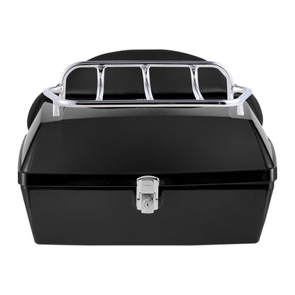 Motorcycle Top Case, Universal Durable PP Material Motorbike Tail Box with Reflective Panel, 48L Waterproof V952-MTCSLDXHS48LY0GRXV0