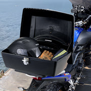 Motorcycle Top Case, Universal Durable PP Material Motorbike Tail Box with Reflective Panel, 48L Waterproof V952-MTCSLDXHS48LY0GRXV0
