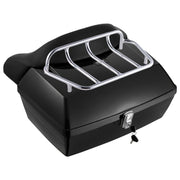 Motorcycle Top Case, Universal Durable PP Material Motorbike Tail Box with Reflective Panel, 48L Waterproof V952-MTCSLDXHS48LY0GRXV0