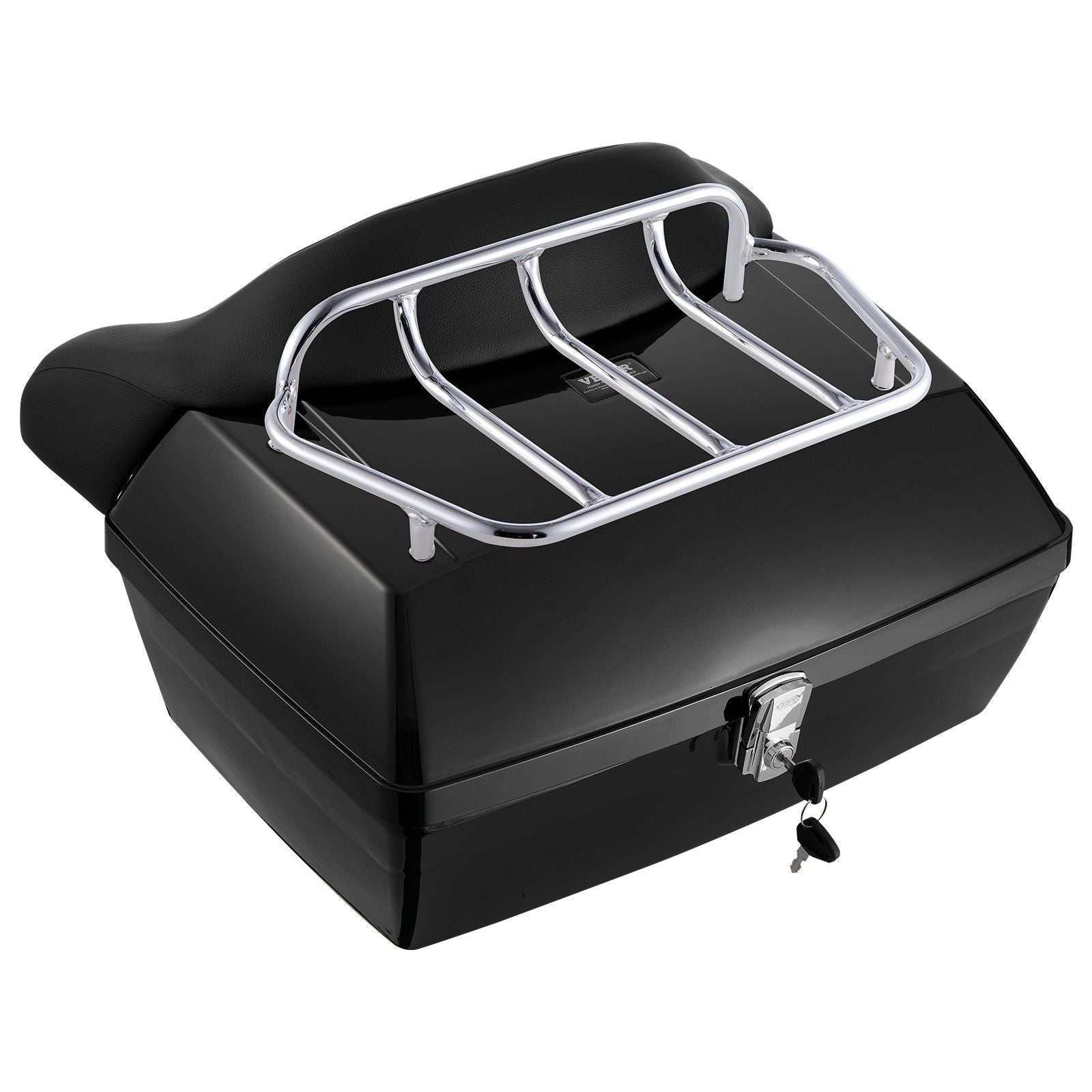Motorcycle Top Case, Universal Durable PP Material Motorbike Tail Box with Reflective Panel, 48L Waterproof V952-MTCSLDXHS48LY0GRXV0