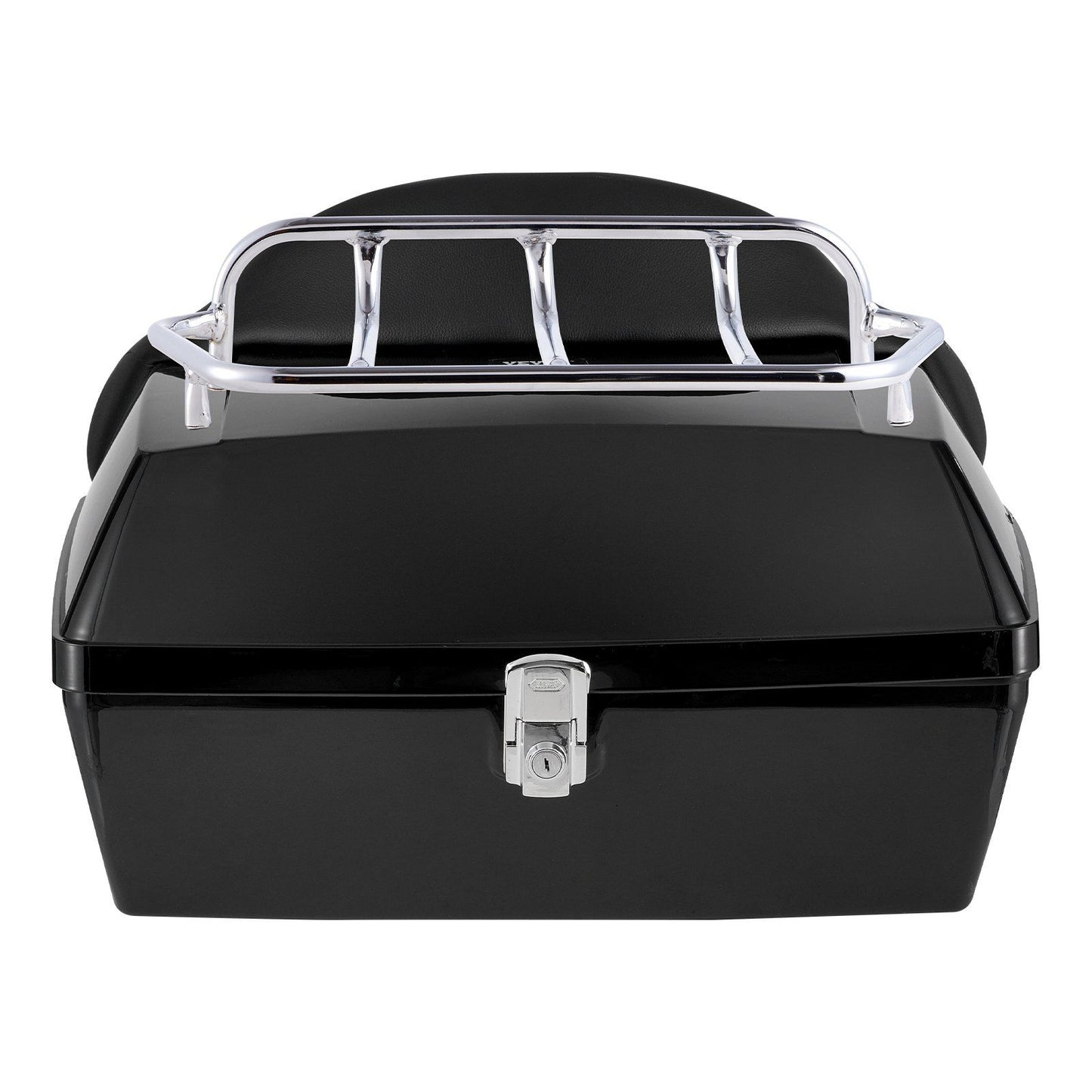 Motorcycle Top Case, Universal Durable PP Material Motorbike Tail Box with Reflective Panel, 48L Waterproof V952-MTCSLDXHS48LY0GRXV0