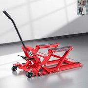 Hydraulic Motorcycle Lift Jack, 680 kg Capacity, ATV Lift Jack Portable Motorcycle Hoist Stand with 4 Wheels, V952-MTCXXSJJ150036NN8001V0