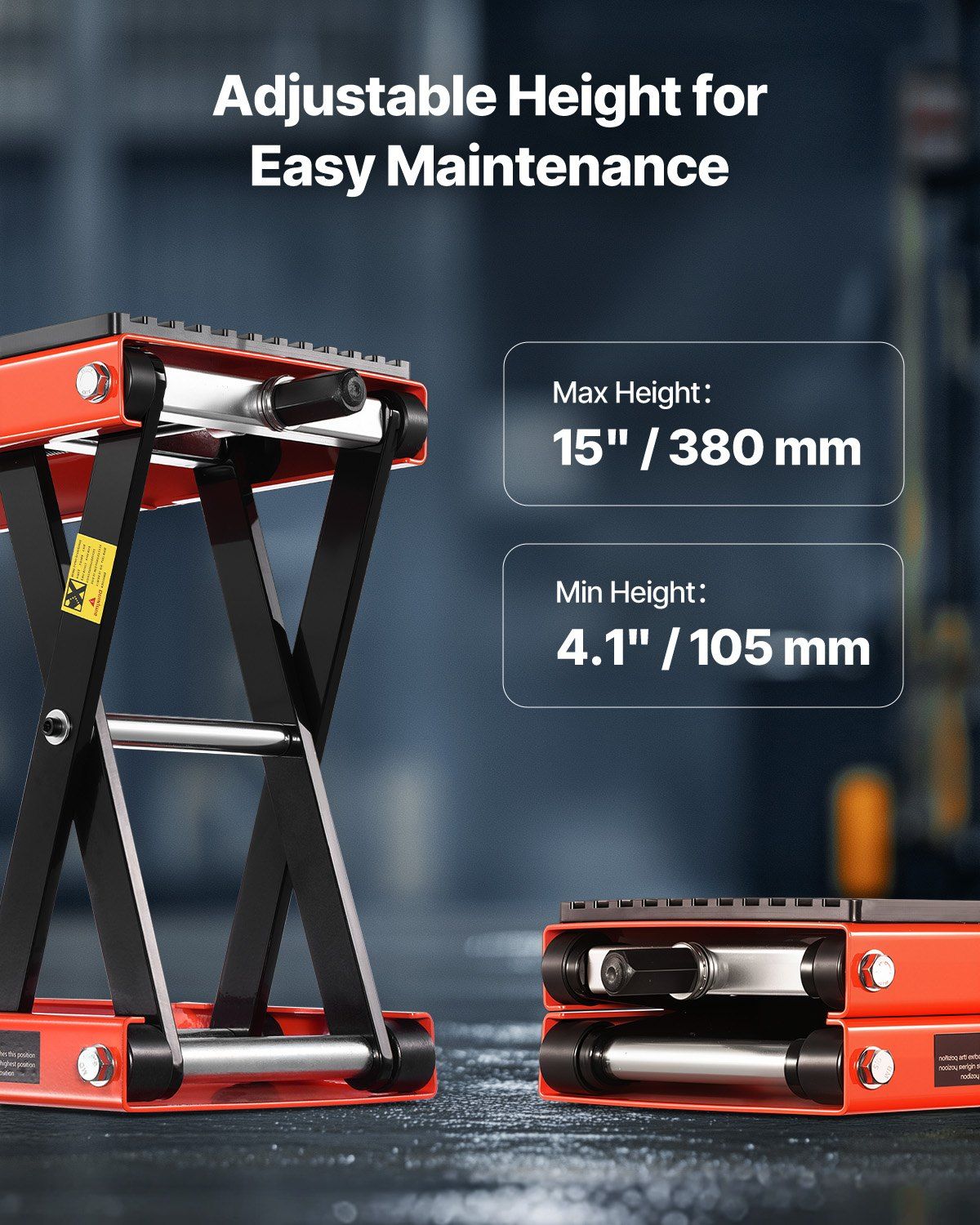 Motorcycle Lift, 1200lbs Weight Capacity, Wide Deck Motorcycle Scissor Jack, 4.1-15 in Height Range, Heavy V952-MTCXXSJJSGS1M2MZBV0