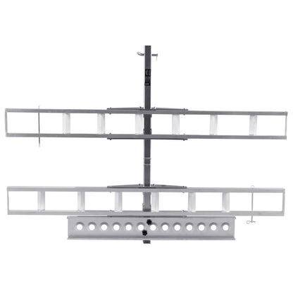 Motorcycle Carrier, 2-Bike 272.15KGS Aluminum Motorcycle Carrier Hitch Mount, Loading Ramp, Scooter Dirt Bike V952-MTCYSJLZ600BGLI5EV0
