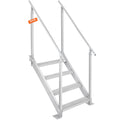 Dock Ladder 4 Step, Dock Stairs 30''-38'' Adjustable Height, 227 kgs Load Capacity, Aluminum Pontoon Boat V952-MTFSTWJFHXJD56RPMV0
