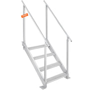 Dock Ladder 4 Step, Dock Stairs 30''-38'' Adjustable Height, 227 kgs Load Capacity, Aluminum Pontoon Boat V952-MTFSTWJFHXJD56RPMV0