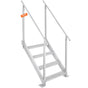 Dock Ladder 4 Step, Dock Stairs 30''-38'' Adjustable Height, 227 kgs Load Capacity, Aluminum Pontoon Boat V952-MTFSTWJFHXJD56RPMV0