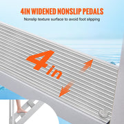 Dock Ladder 4 Step, Dock Stairs 30''-38'' Adjustable Height, 227 kgs Load Capacity, Aluminum Pontoon Boat V952-MTFSTWJFHXJD56RPMV0