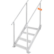 Dock Ladder 4 Step, Dock Stairs 30''-38'' Adjustable Height, 227 kgs Load Capacity, Aluminum Pontoon Boat V952-MTFSTWJFHXJD56RPMV0