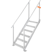 Dock Ladder, 1.09 m-1.29 m Adjustable Height, 227 kg Load Capacity, Aluminum Alloy 6 Steps Pontoon Boat V952-MTFSTWJFHXJD5J314V0