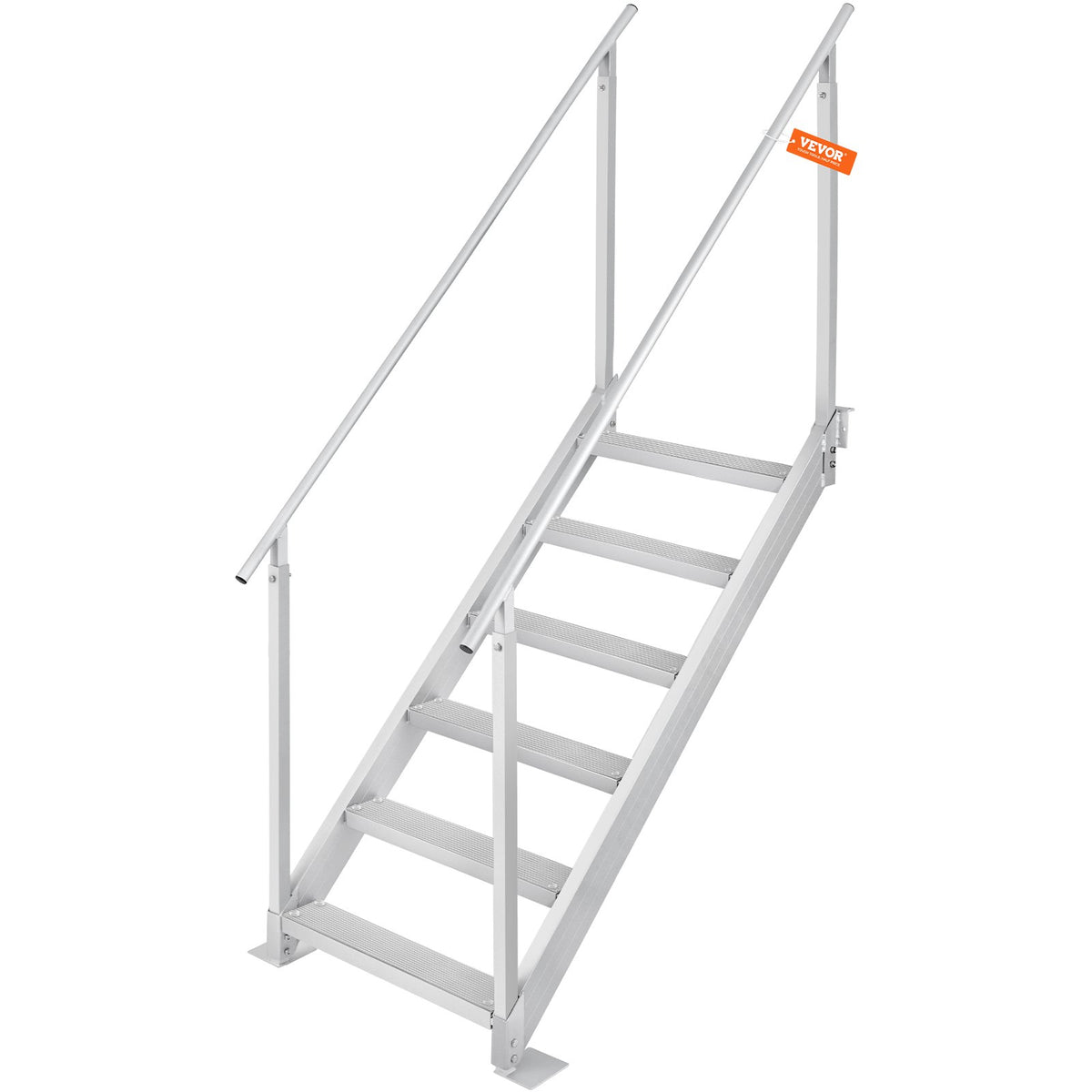 Dock Ladder, 1.09 m-1.29 m Adjustable Height, 227 kg Load Capacity, Aluminum Alloy 6 Steps Pontoon Boat V952-MTFSTWJFHXJD5J314V0