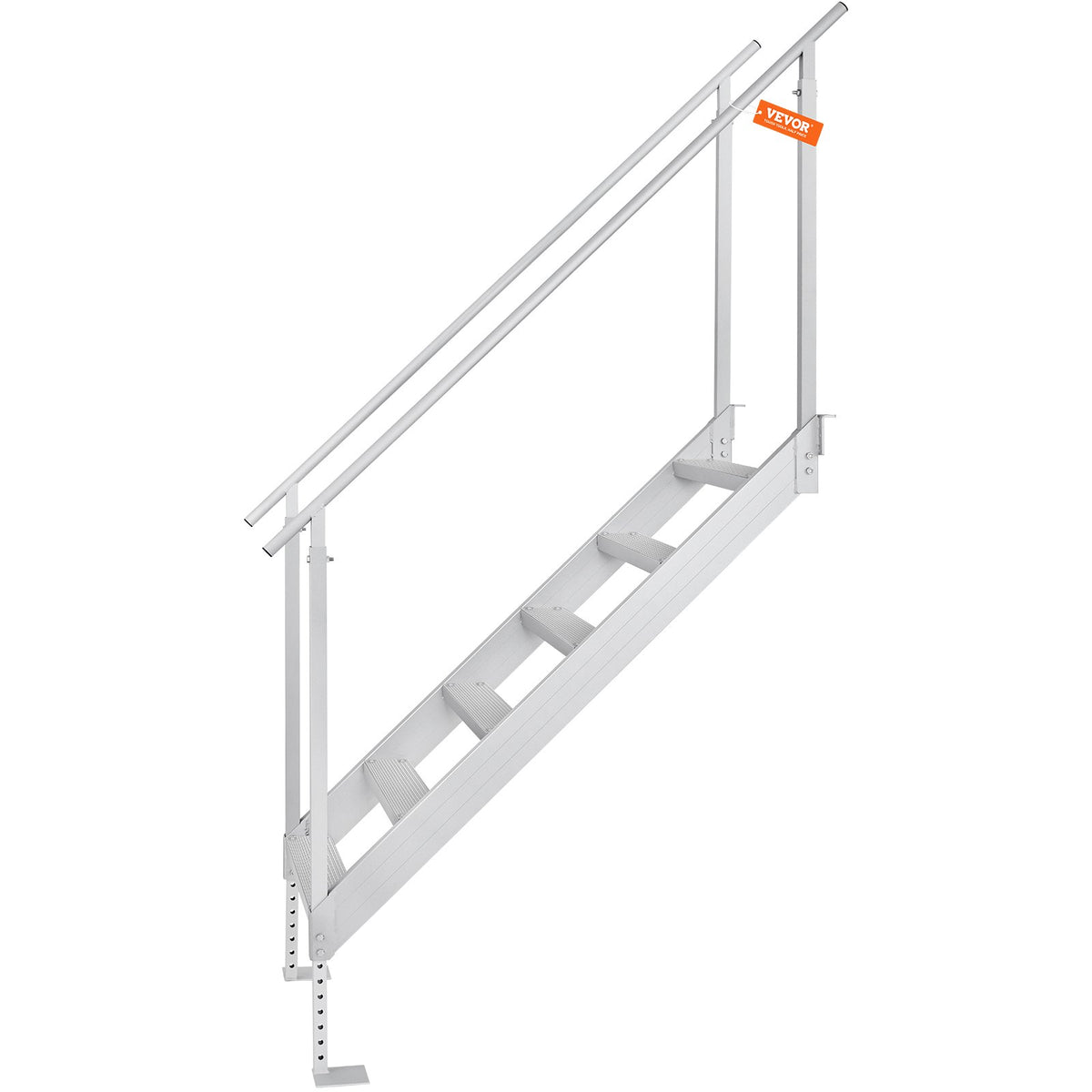 Dock Ladder, 1.09 m-1.29 m Adjustable Height, 227 kg Load Capacity, Aluminum Alloy 6 Steps Pontoon Boat V952-MTFSTWJFHXJD5J314V0