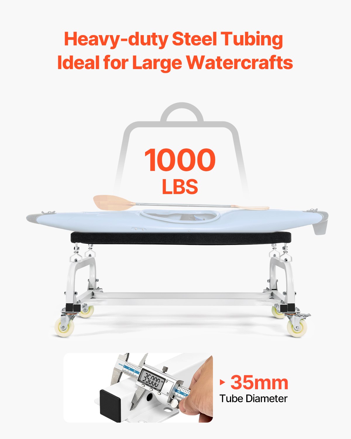 Watercraft PWC Dolly Boat 454 kg Capacity Jet Ski Stand Storage Cart V952-MTTTC1000B00Z7V2DV0