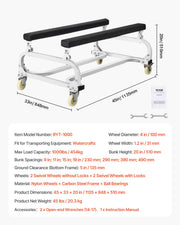 Watercraft PWC Dolly Boat 454 kg Capacity Jet Ski Stand Storage Cart V952-MTTTC1000B00Z7V2DV0