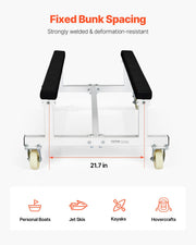Watercraft PWC Dolly, 1800 lbs Load Capacity, Jet Ski Stand PWC Cart for Moving Watercraft, Fixed Bunk with 4 V952-MTTTC1800B00B9AWFV0