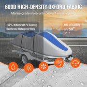 Jet Ski Cover 320-342 cm Trailerable Waterproof PWC Cover, Heavy-duty 600D Marine Grade PU Oxford Fabric, UV V952-MTTZ600D1261S5O7FV0