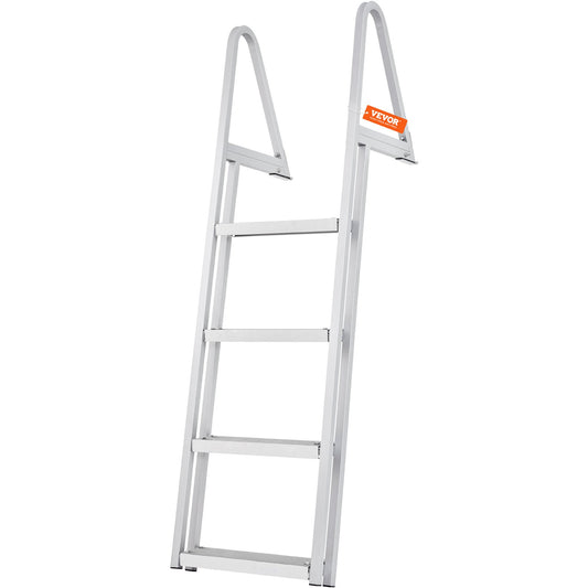 Dock Ladder, Removable 4 Steps, 350 lbs Load Capacity, Aluminum Alloy Pontoon Boat Ladder with 4'' Wide Step V952-MTXTCXSJFHXJDMGF9V0