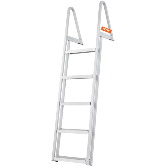 Removable Dock Ladder 5 Steps, 159 kg Load Capacity, Pontoon Boat Ladder with 4'' Wide Step & Nonslip Design V952-MTXTCXSJFHXJDO516V0