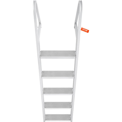 Removable Dock Ladder 5 Steps, 159 kg Load Capacity, Pontoon Boat Ladder with 4'' Wide Step & Nonslip Design V952-MTXTCXSJFHXJDO516V0