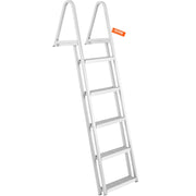 Removable Dock Ladder 5 Steps, 159 kg Load Capacity, Pontoon Boat Ladder with 4'' Wide Step & Nonslip Design V952-MTXTCXSJFHXJDO516V0
