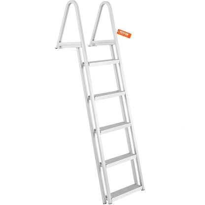 Removable Dock Ladder 5 Steps, 159 kg Load Capacity, Pontoon Boat Ladder with 4'' Wide Step & Nonslip Design V952-MTXTCXSJFHXJDO516V0