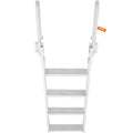 Dock Ladder Flip Up 4 Steps, 159 kg Load Capacity, Aluminum Pontoon Boat Ladder with 4" Wide Step & Nonslip V952-MTXTSFSJFHXJD7NNUV0