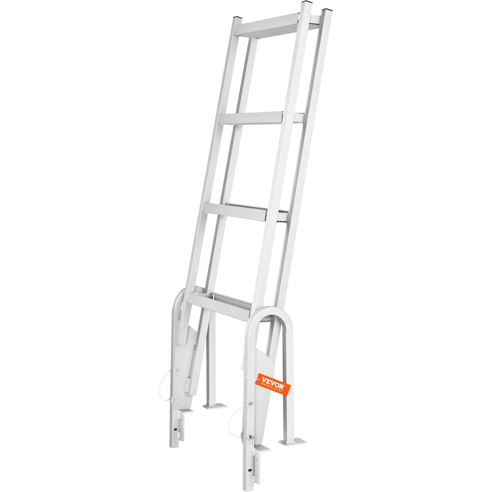 Dock Ladder Flip Up 4 Steps, 159 kg Load Capacity, Aluminum Pontoon Boat Ladder with 4" Wide Step & Nonslip V952-MTXTSFSJFHXJD7NNUV0