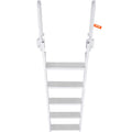 Dock Ladder Flip Up 5 Steps, 350lbs Load Capacity, Aluminum Pontoon Boat Ladder with 4" Wide Step & Nonslip V952-MTXTSFSJFHXJDZKVCV0