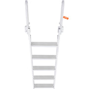 Dock Ladder Flip Up 5 Steps, 350lbs Load Capacity, Aluminum Pontoon Boat Ladder with 4" Wide Step & Nonslip V952-MTXTSFSJFHXJDZKVCV0