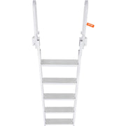 Dock Ladder Flip Up 5 Steps, 350lbs Load Capacity, Aluminum Pontoon Boat Ladder with 4" Wide Step & Nonslip V952-MTXTSFSJFHXJDZKVCV0