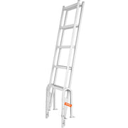 Dock Ladder Flip Up 5 Steps, 350lbs Load Capacity, Aluminum Pontoon Boat Ladder with 4" Wide Step & Nonslip V952-MTXTSFSJFHXJDZKVCV0