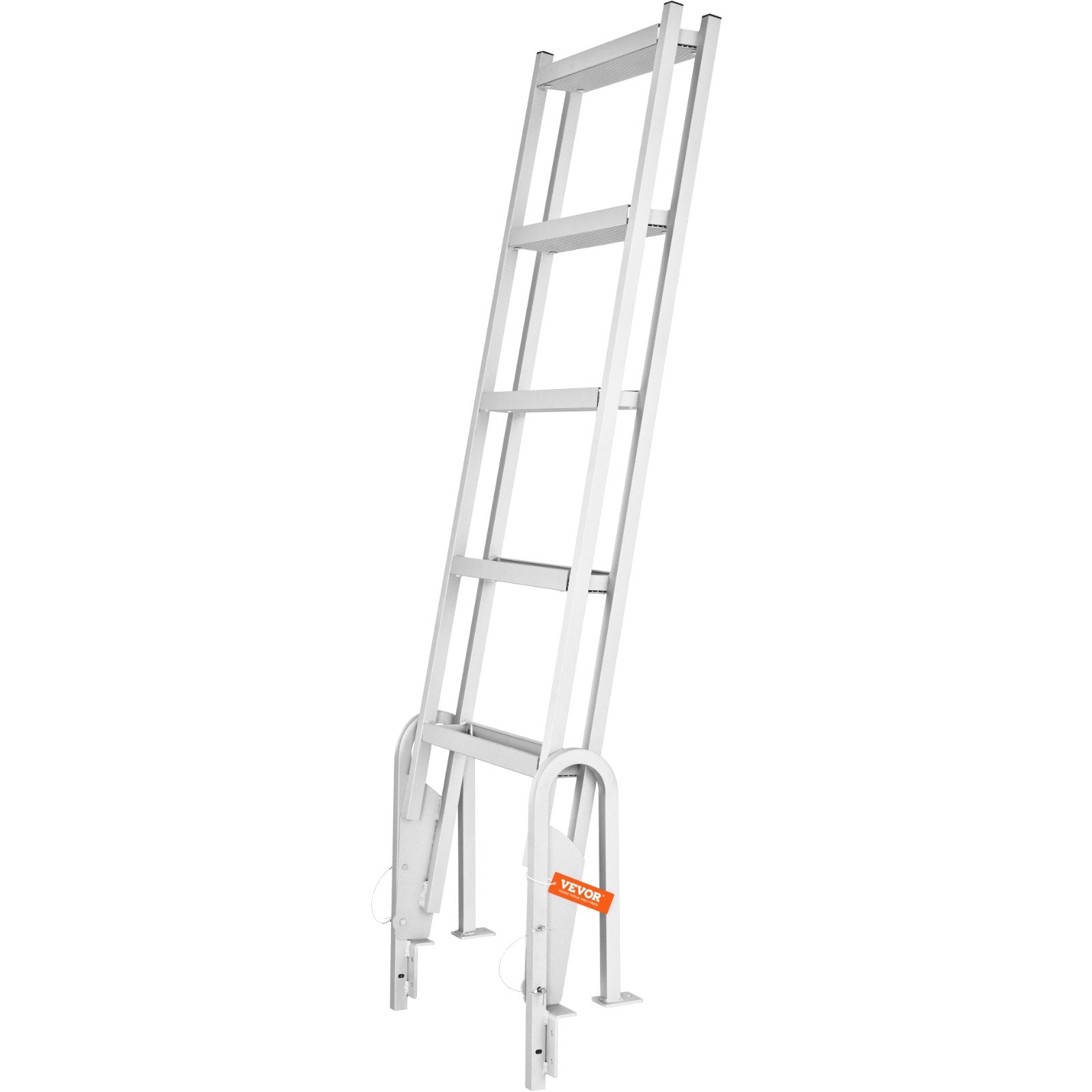 Dock Ladder Flip Up 5 Steps, 350lbs Load Capacity, Aluminum Pontoon Boat Ladder with 4" Wide Step & Nonslip V952-MTXTSFSJFHXJDZKVCV0