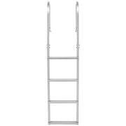 Removable Dock Ladder, 4 Steps, Aluminum Alloy Pontoon Boat Swim Ladder, with Non-Slip Wide Steps, 227 kg V952-MTZTCXSWPJ50ALQSF001V0