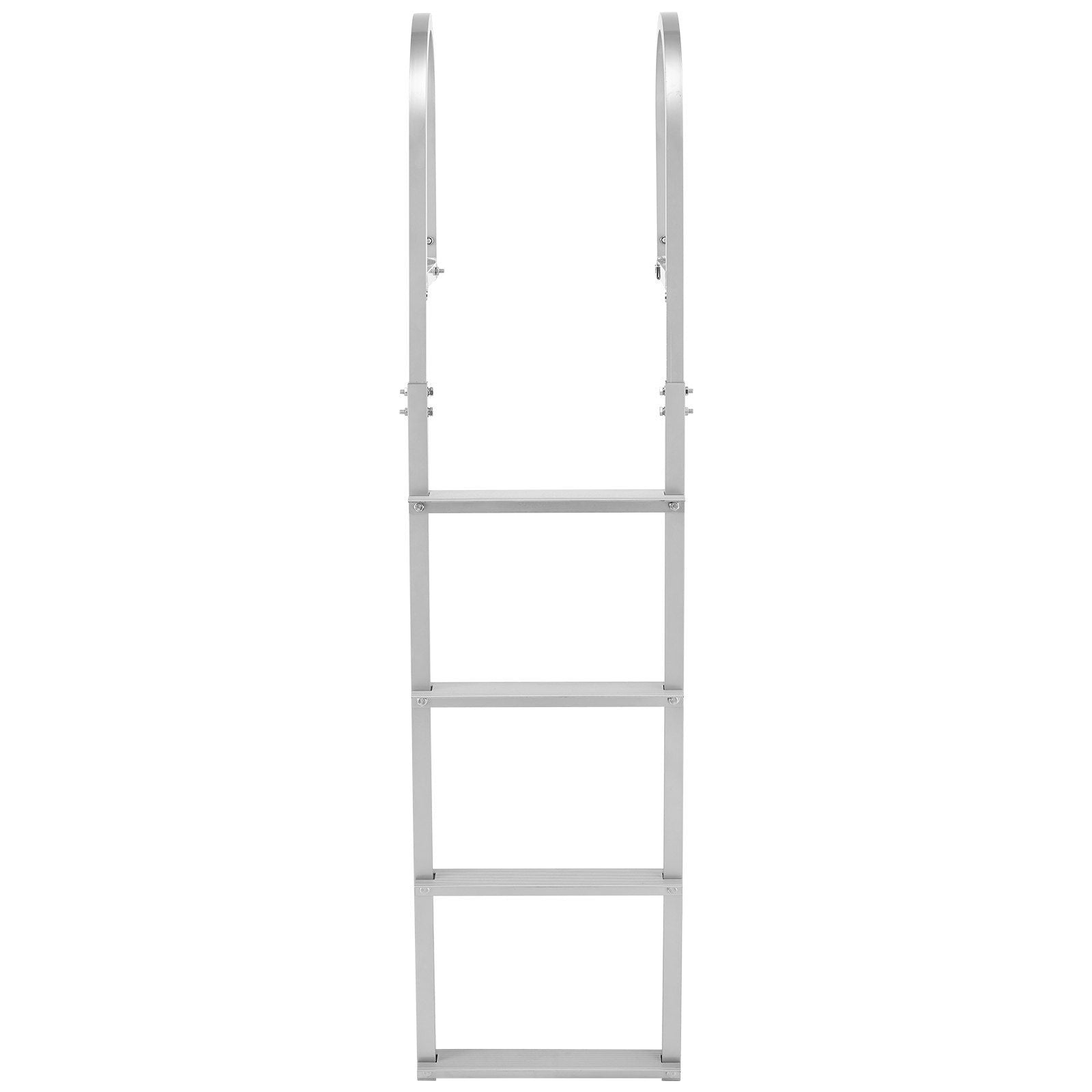 Removable Dock Ladder, 4 Steps, Aluminum Alloy Pontoon Boat Swim Ladder, with Non-Slip Wide Steps, 227 kg V952-MTZTCXSWPJ50ALQSF001V0