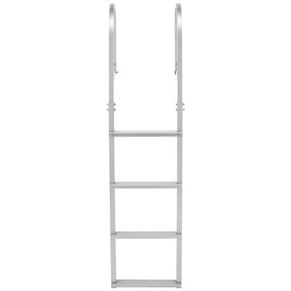 Removable Dock Ladder, 4 Steps, Aluminum Alloy Pontoon Boat Swim Ladder, with Non-Slip Wide Steps, 227 kg V952-MTZTCXSWPJ50ALQSF001V0