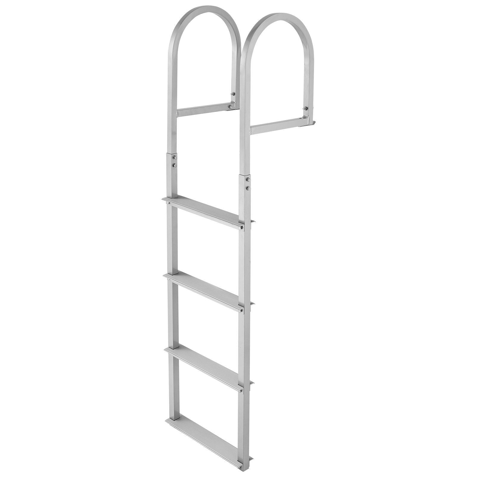 Removable Dock Ladder, 4 Steps, Aluminum Alloy Pontoon Boat Swim Ladder, with Non-Slip Wide Steps, 227 kg V952-MTZTCXSWPJ50ALQSF001V0