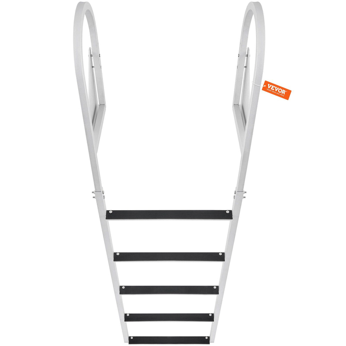 Dock Ladder, Flip-Up 5 Steps, 350 lbs Load Capacity, Aluminum Alloy Pontoon Boat Ladder with 2'' Wide Step & V952-MTZTSFSJFHXJD7UOHV0