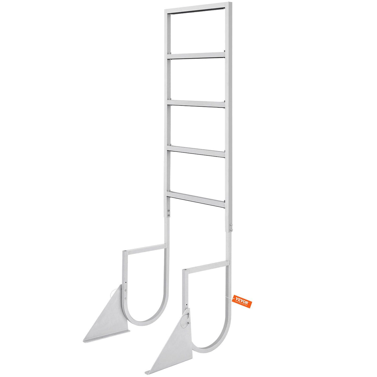 Dock Ladder, Flip-Up 5 Steps, 350 lbs Load Capacity, Aluminum Alloy Pontoon Boat Ladder with 2'' Wide Step & V952-MTZTSFSJFHXJD7UOHV0