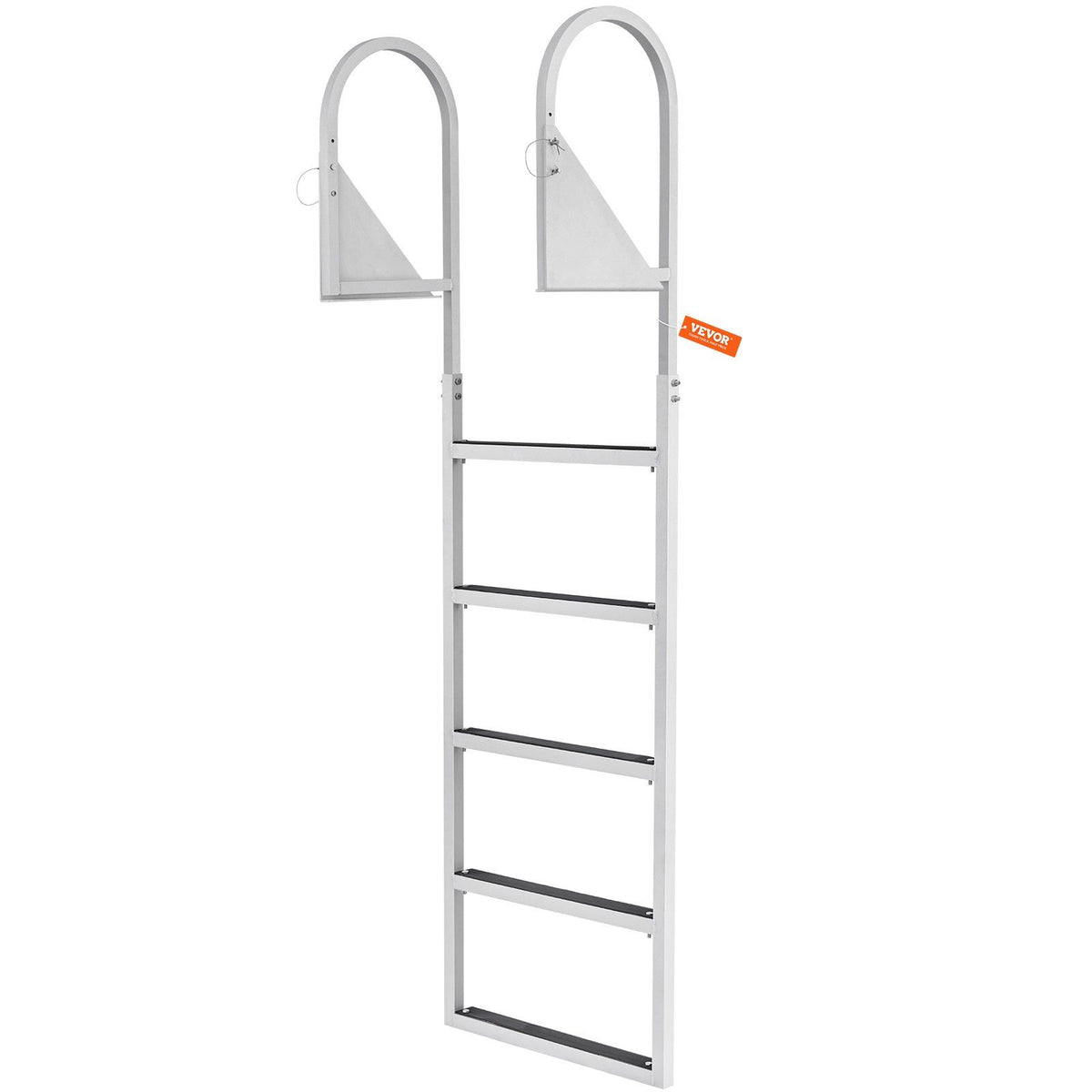 Dock Ladder, Flip-Up 5 Steps, 350 lbs Load Capacity, Aluminum Alloy Pontoon Boat Ladder with 2'' Wide Step & V952-MTZTSFSJFHXJD7UOHV0