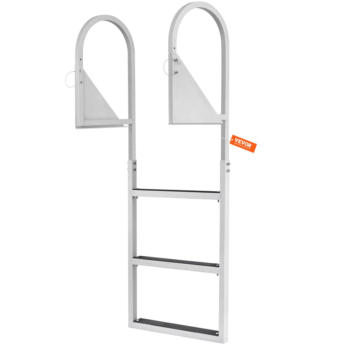 Dock Ladder, Flip-Up 3 Steps, 159 kg Load Capacity, Aluminum Alloy Pontoon Boat Ladder with 50.8 mm Wide Step V952-MTZTSFSJFHXJDD9C0V0