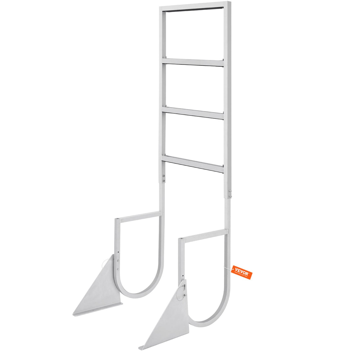 Dock Ladder, Flip-Up 4 Steps, 159 kg Load Capacity, Aluminum Alloy Pontoon Boat Ladder with 50.8 mm Wide Step V952-MTZTSFSJFHXJDNMHPV0