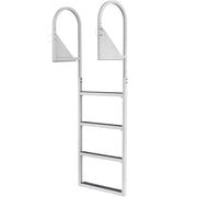 Dock Ladder, Flip-Up 4 Steps, 159 kg Load Capacity, Aluminum Alloy Pontoon Boat Ladder with 50.8 mm Wide Step V952-MTZTSFSJFHXJDNMHPV0