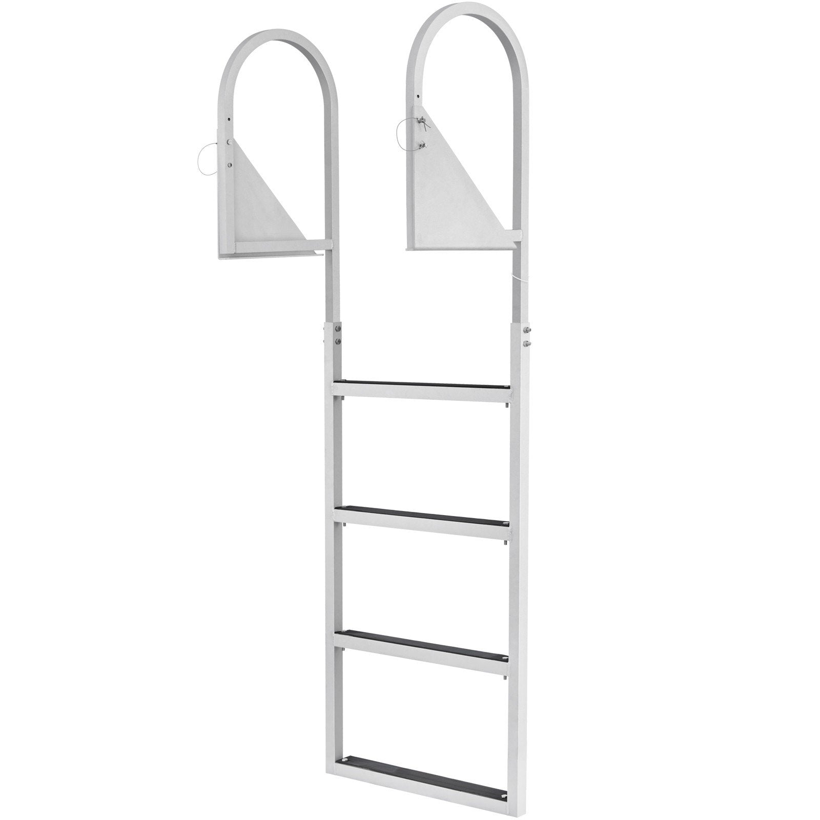 Dock Ladder, Flip-Up 4 Steps, 159 kg Load Capacity, Aluminum Alloy Pontoon Boat Ladder with 50.8 mm Wide Step V952-MTZTSFSJFHXJDNMHPV0