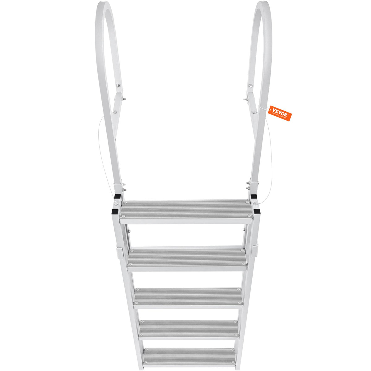 Dock Ladder, Retractable 5 Steps, 350 lbs Load Capacity, Aluminum Alloy Pontoon Boat Ladder with V952-MTZTSSSWJFHXJQFTNV0