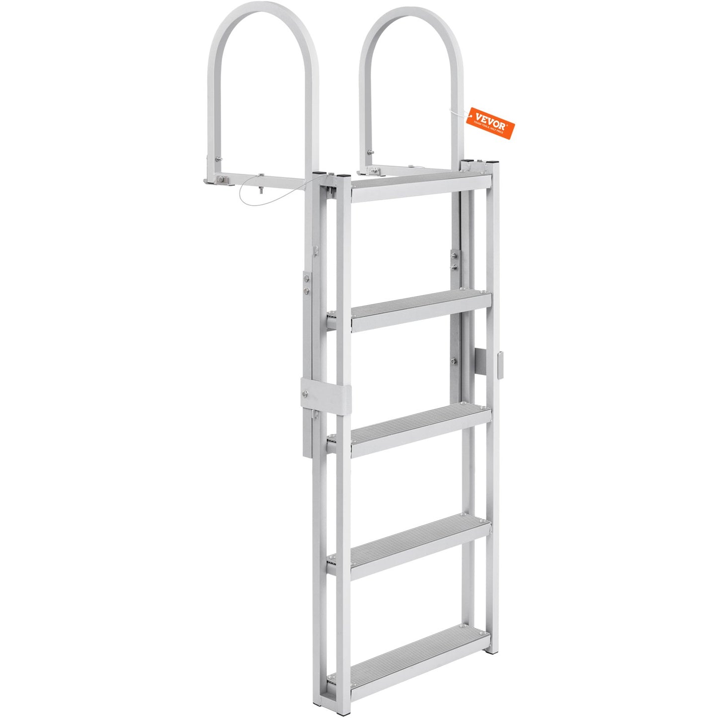 Dock Ladder, Retractable 5 Steps, 350 lbs Load Capacity, Aluminum Alloy Pontoon Boat Ladder with V952-MTZTSSSWJFHXJQFTNV0