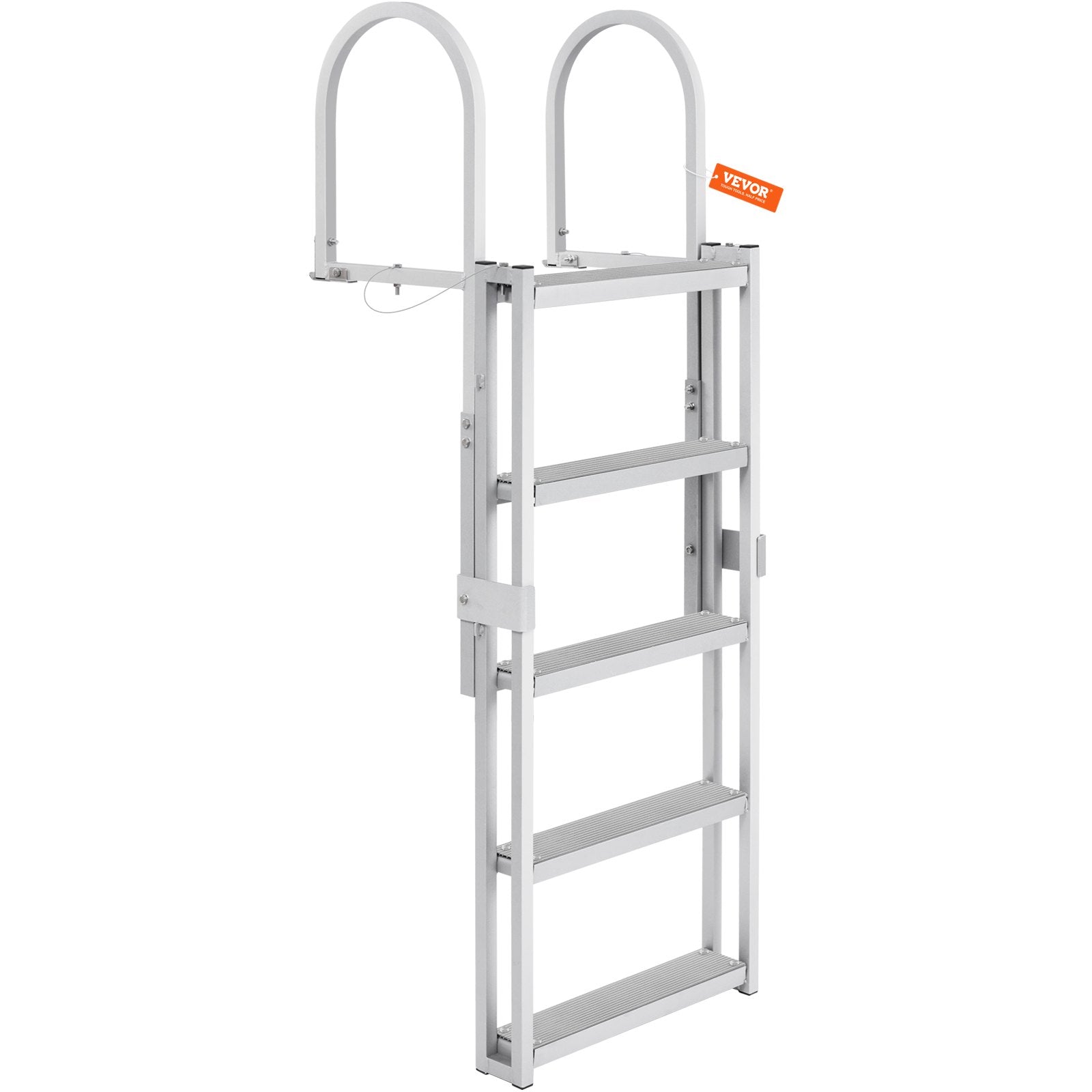 Dock Ladder, Retractable 5 Steps, 350 lbs Load Capacity, Aluminum Alloy Pontoon Boat Ladder with V952-MTZTSSSWJFHXJQFTNV0