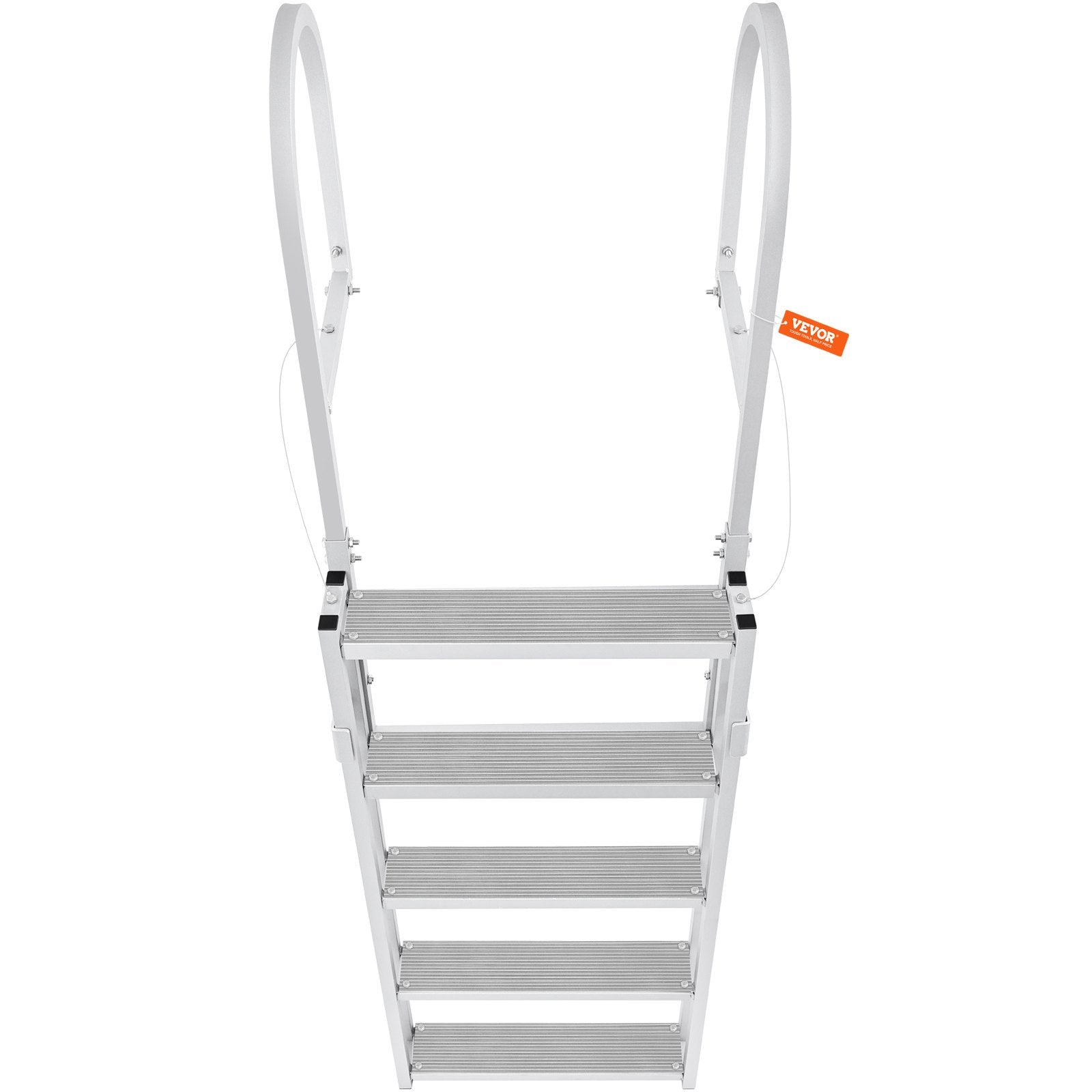 Dock Ladder, Retractable 5 Steps, 350 lbs Load Capacity, Aluminum Alloy Pontoon Boat Ladder with V952-MTZTSSSWJFHXJQFTNV0