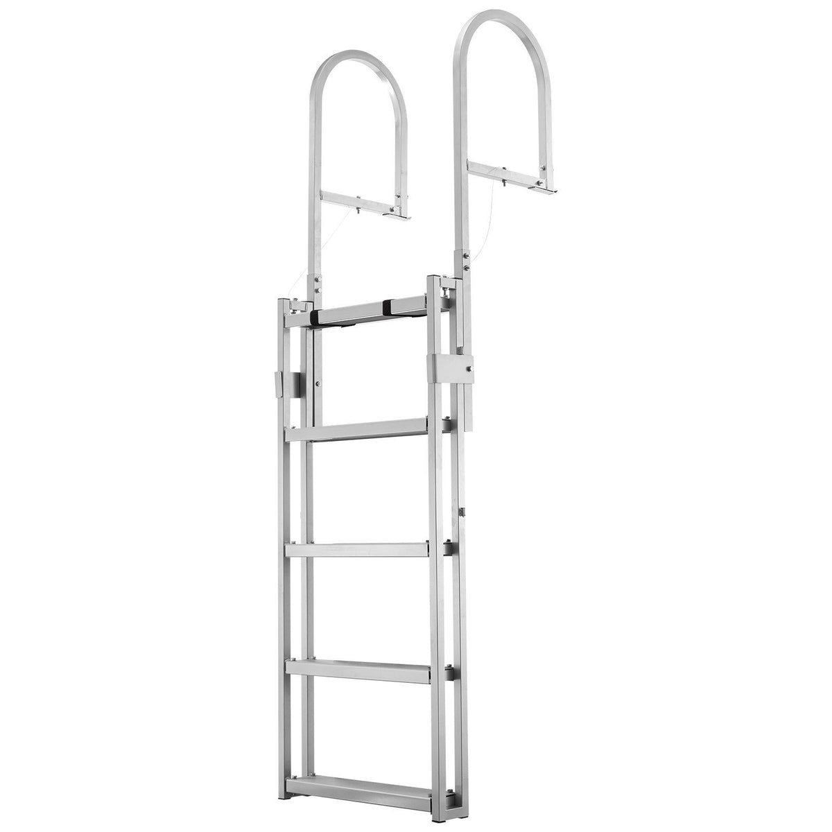 Retractable Dock Ladder, 5 Steps, Aluminum Alloy Pontoon Boat Swim Ladder, with Non-Slip Wide Steps, 159 kg V952-MTZTSSSWPJ356MH3V001V0