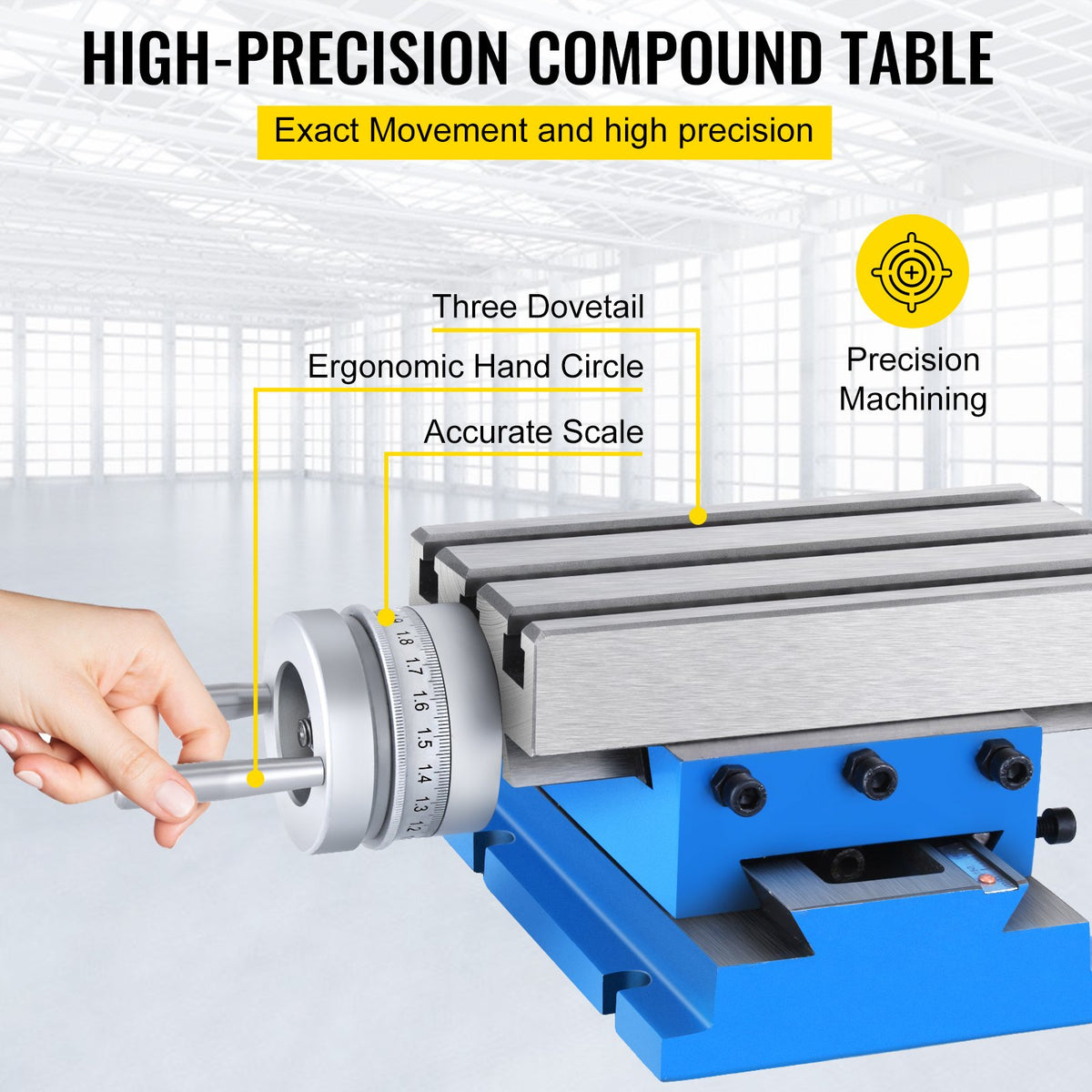 Milling Machine Cross Slide Worktable 4''x7.3'' 2 Axis Compound Precision V952-MX-75GZT000000001V0