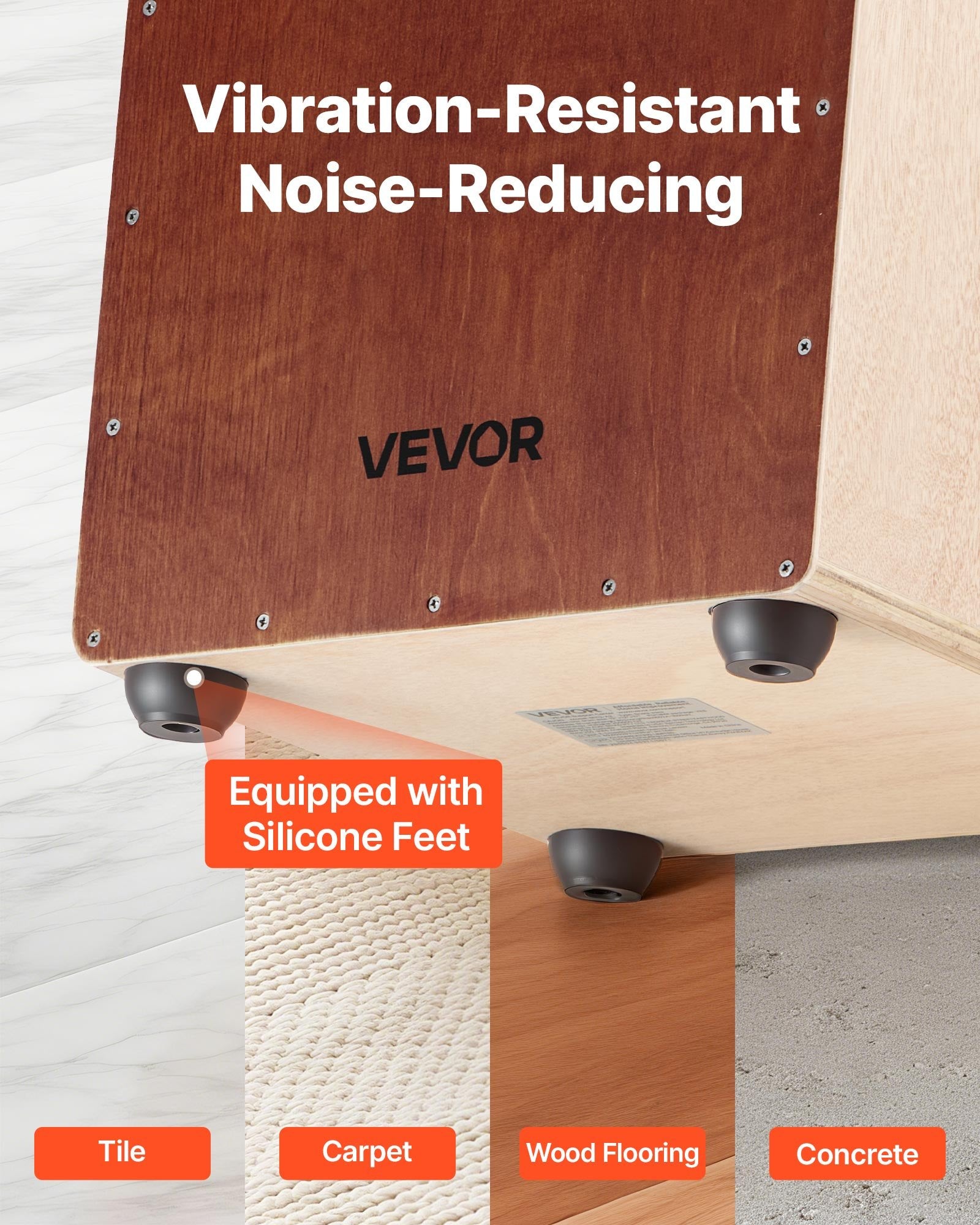 Cajon Box Drum, with Internal Snare Wires, Lightweight Wooden Percussion Box, Portable Birch Wood Drum V952-MXGCGKJGXWBXLJYJB001V0